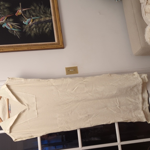 Free People Dresses & Skirts - FP Beach By Free People Cream Ribbed Maxi Dress Size Small